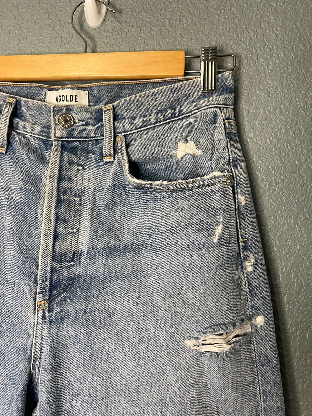Agolde 90s Loose Fit Distressed Jeans Fall Out 26 - Picture 6 of 13